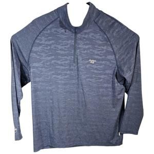 Malbon Long Sleeve Golf Shirt Size 2XL XXL Blue 1/4 Zip Breathable
